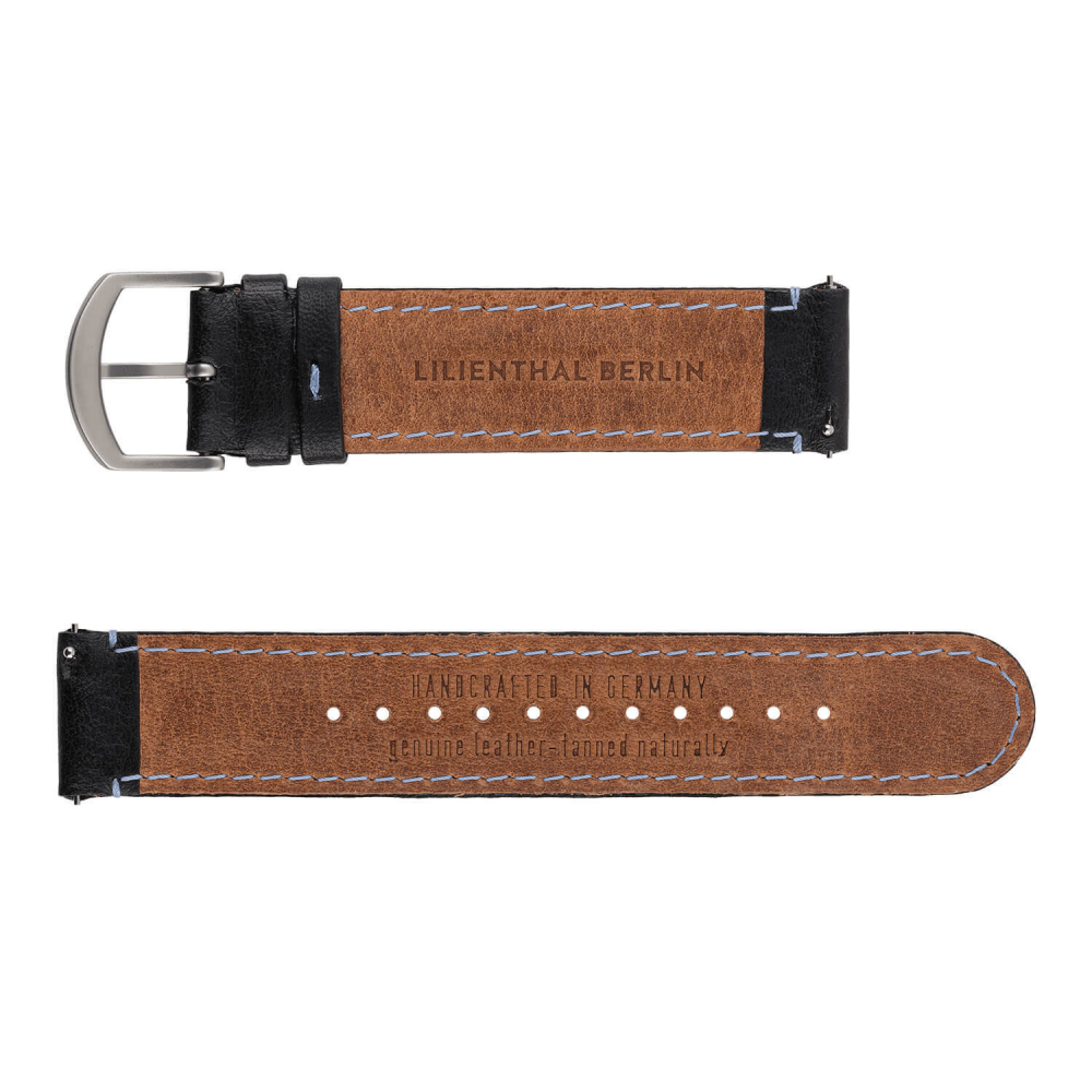 Lilienthal Berlin B004AZ Lederband schwarz Stegbreite 20mm