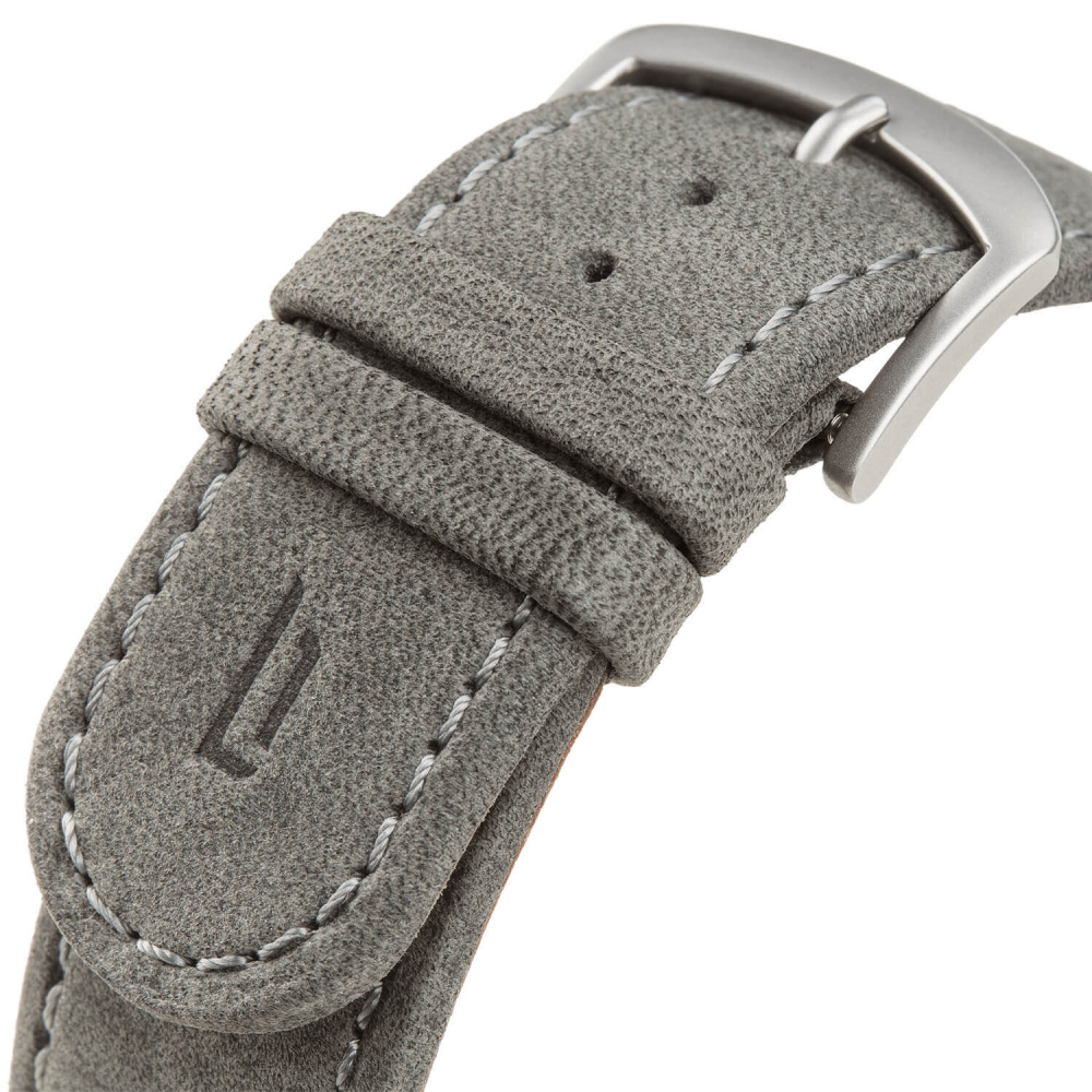 Lilienthal Berlin B009A Lederband grau Stegbreite 20mm