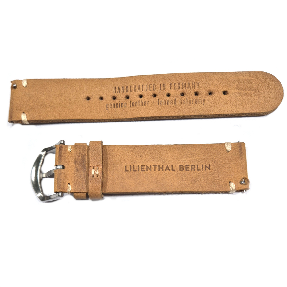 Lilienthal Berlin Ersatzband Lederband hellbraun Stegbreite 20mm