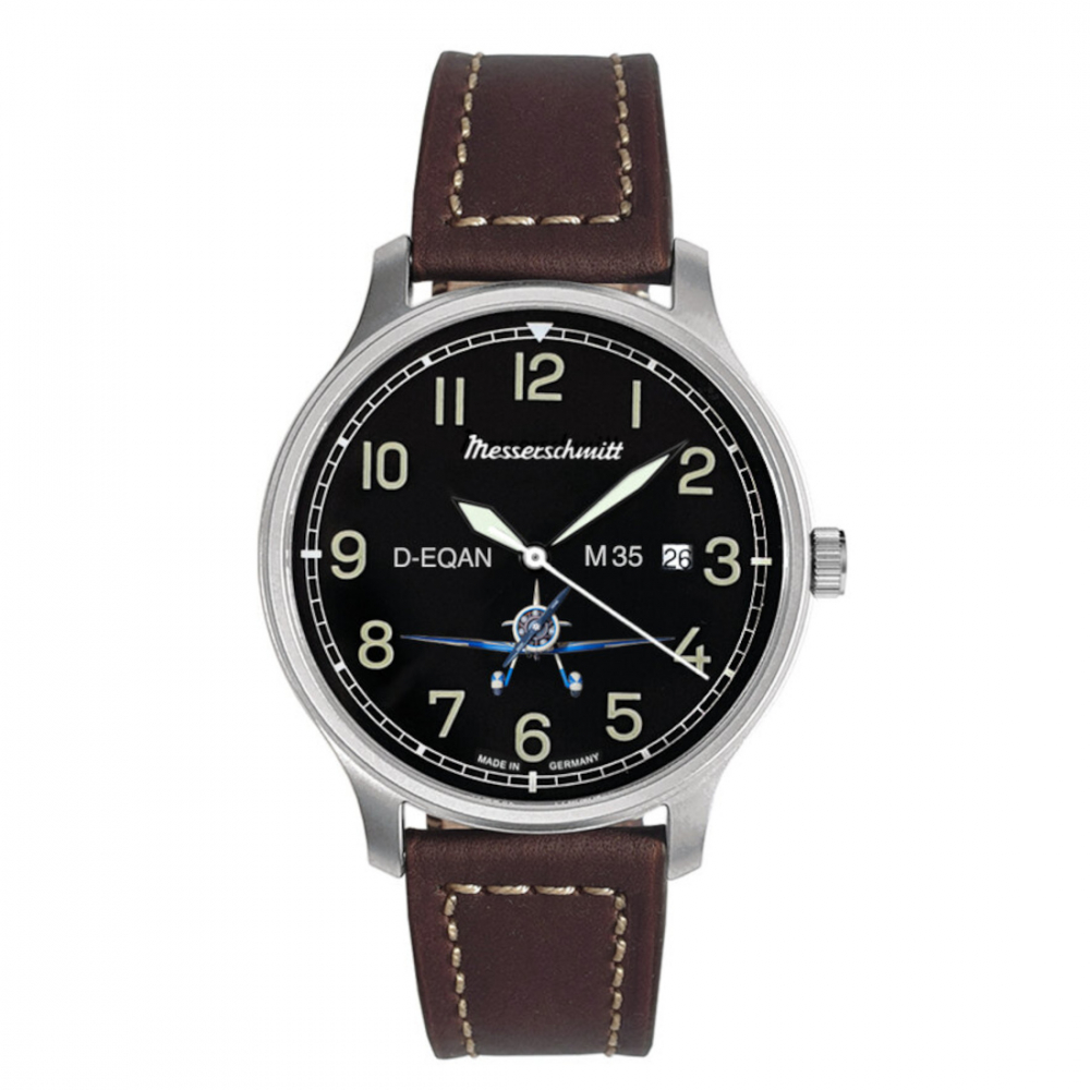 Messerschmitt Herren Armbanduhr M-35Q-SCL Fliegeruhr M35, 42mm