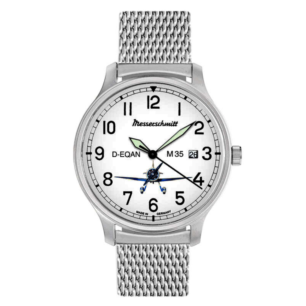 Messerschmitt Herren Armbanduhr M-35Q-SM Fliegeruhr M35, 42mm