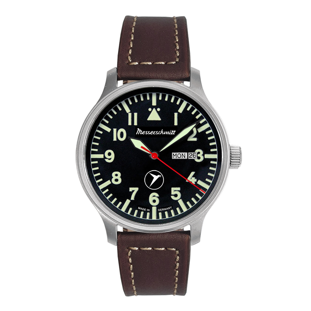 Messerschmitt ME-6332-DD2 Armbanduhr Fliegeruhr DayDate, 42mm