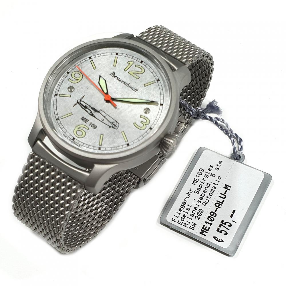 Messerschmitt Herren Armbanduhr ME109-ALU-M Automatik Fliegeruhr ME 109