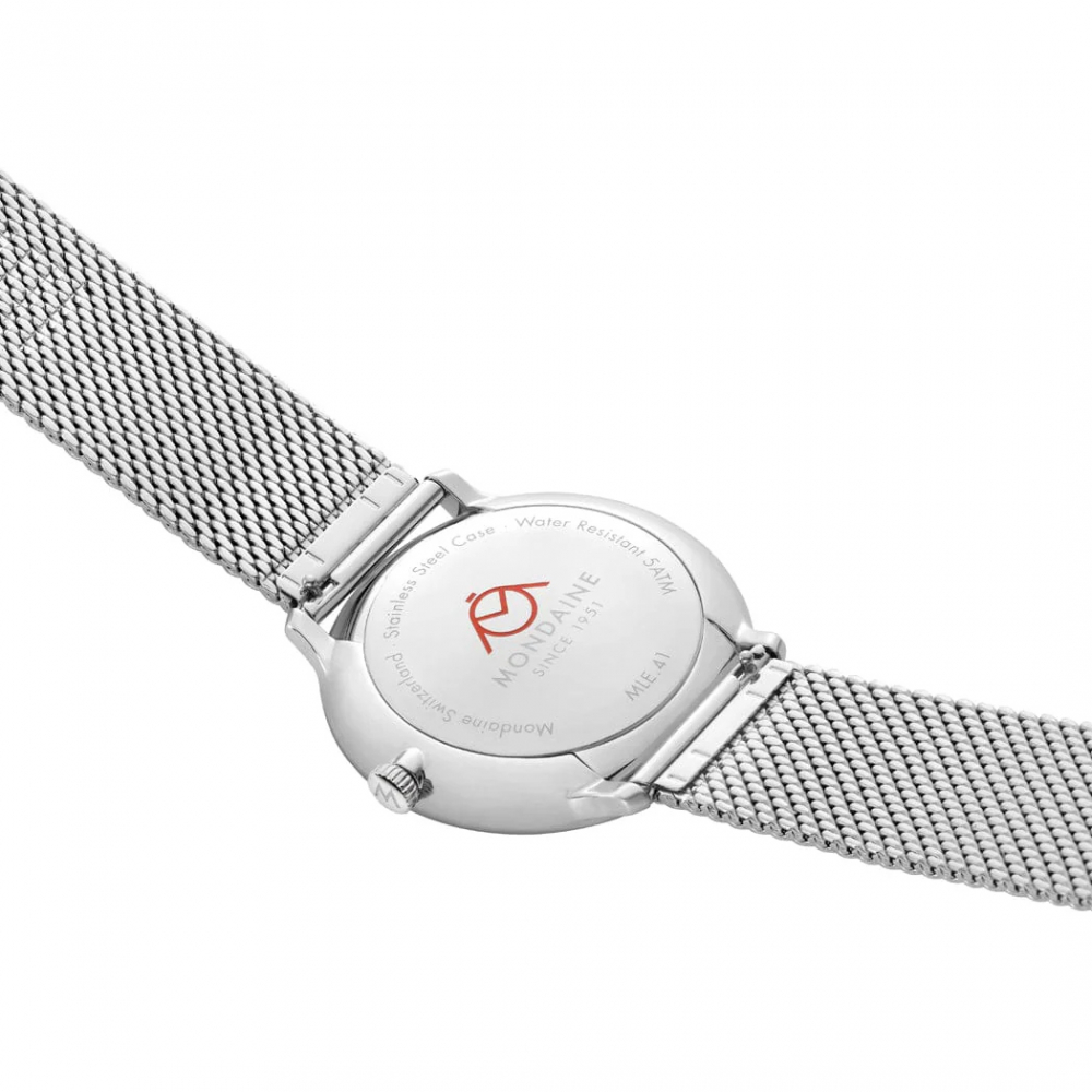 MONDAINE Armbanduhr MLE.41210.SM Doppio Saphirglas, Milanaise, 41mm