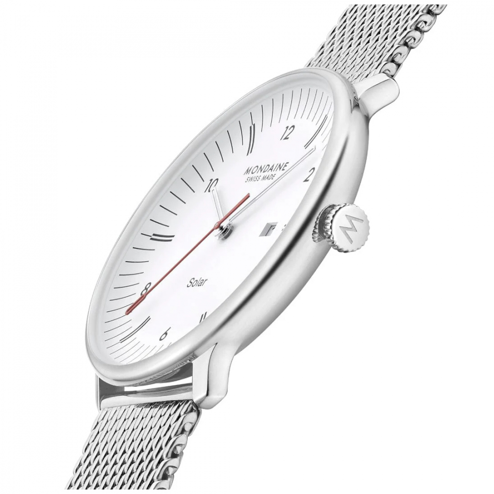 MONDAINE Armbanduhr MLE.41910.SM SOLAR Doppio Saphirglas, 41mm, Milanaise