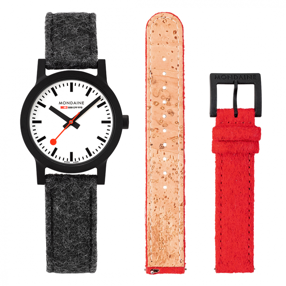 MONDAINE Damen Armbanduhr 32mm MS1.32110.LH.SET essence mit Wechselband