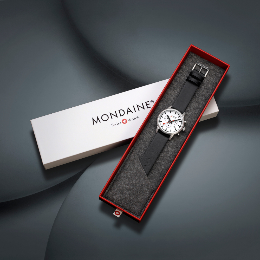 Mondaine Herren Armbanduhr Chrono MSD.41411.LBV Saphirglas 41mm