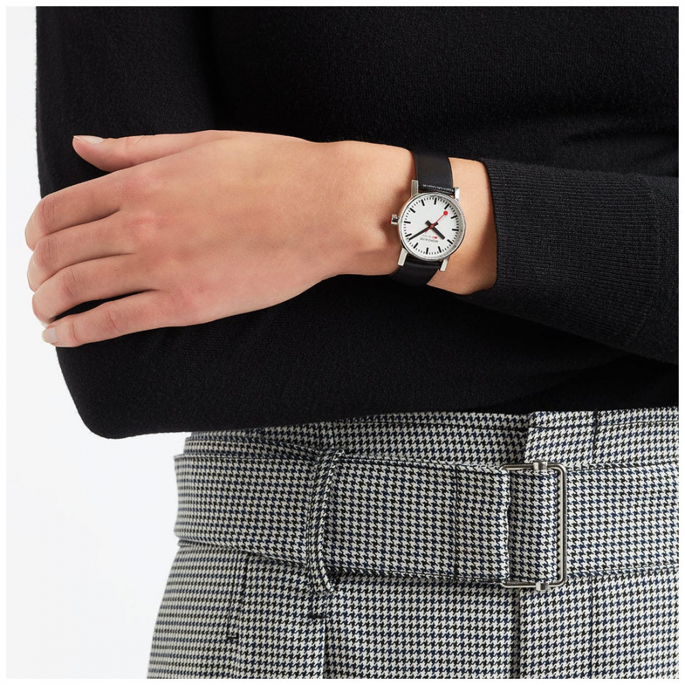 MONDAINE MSE.30110.LBV Damen Armbanduhr Evo2 30mm, Veganes Traubenleder