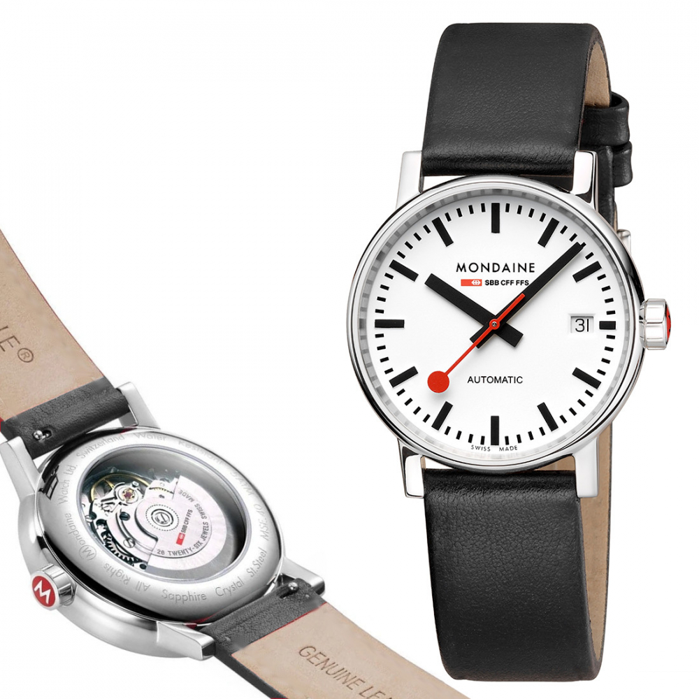 Mondaine Armbanduhr MSE.35610.LB EVO2 Automatik 35mm, Saphirglas, swiss made