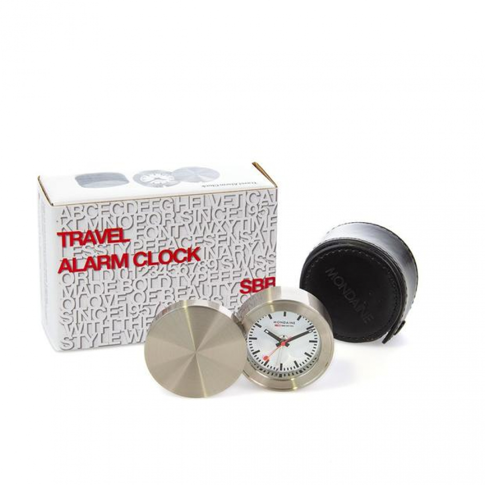 Mondaine MSM.64410 Official Swiss Railways Travel Alarm, Wecker, 50mm, Tisch-Uhr