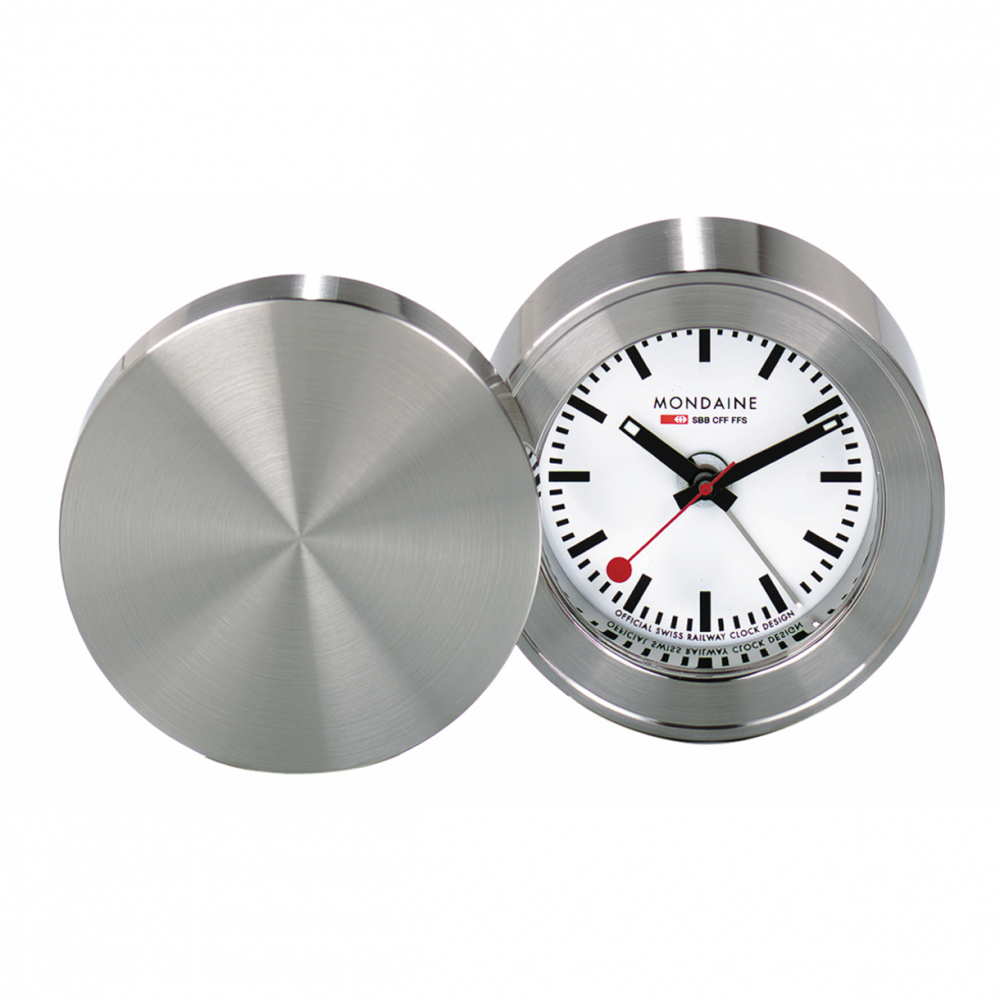 Mondaine MSM.64410 Official Swiss Railways Travel Alarm, Wecker, 50mm, Tisch-Uhr