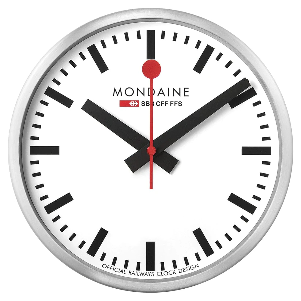 MONDAINE Wanduhr samrt stop2go WiFi Wanduhr, MSM.25S11.1 Durchmesser 25cm