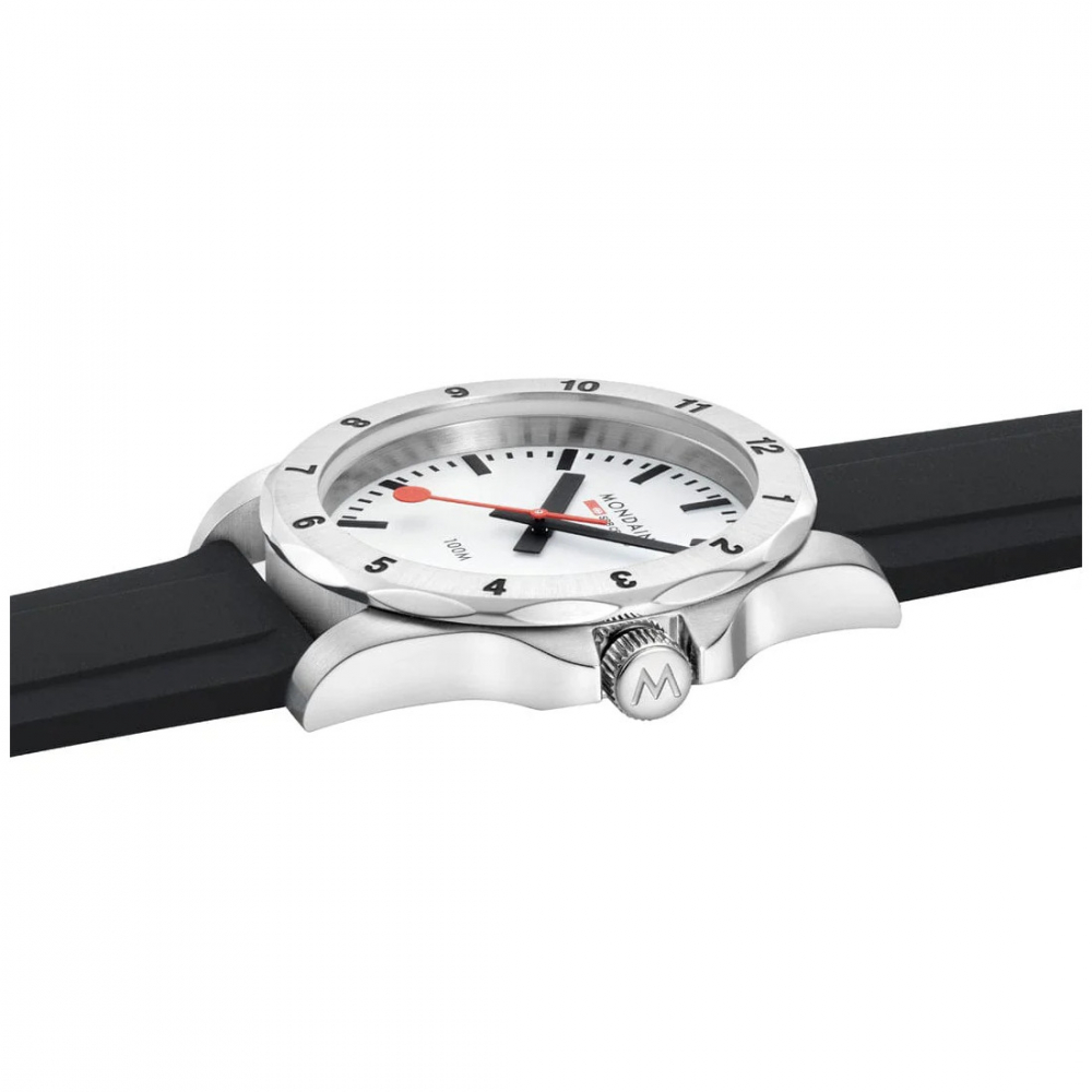MONDAINE Numeri MSN.4211B.RB, 42mm, Saphirglas, BackLight, Silikon