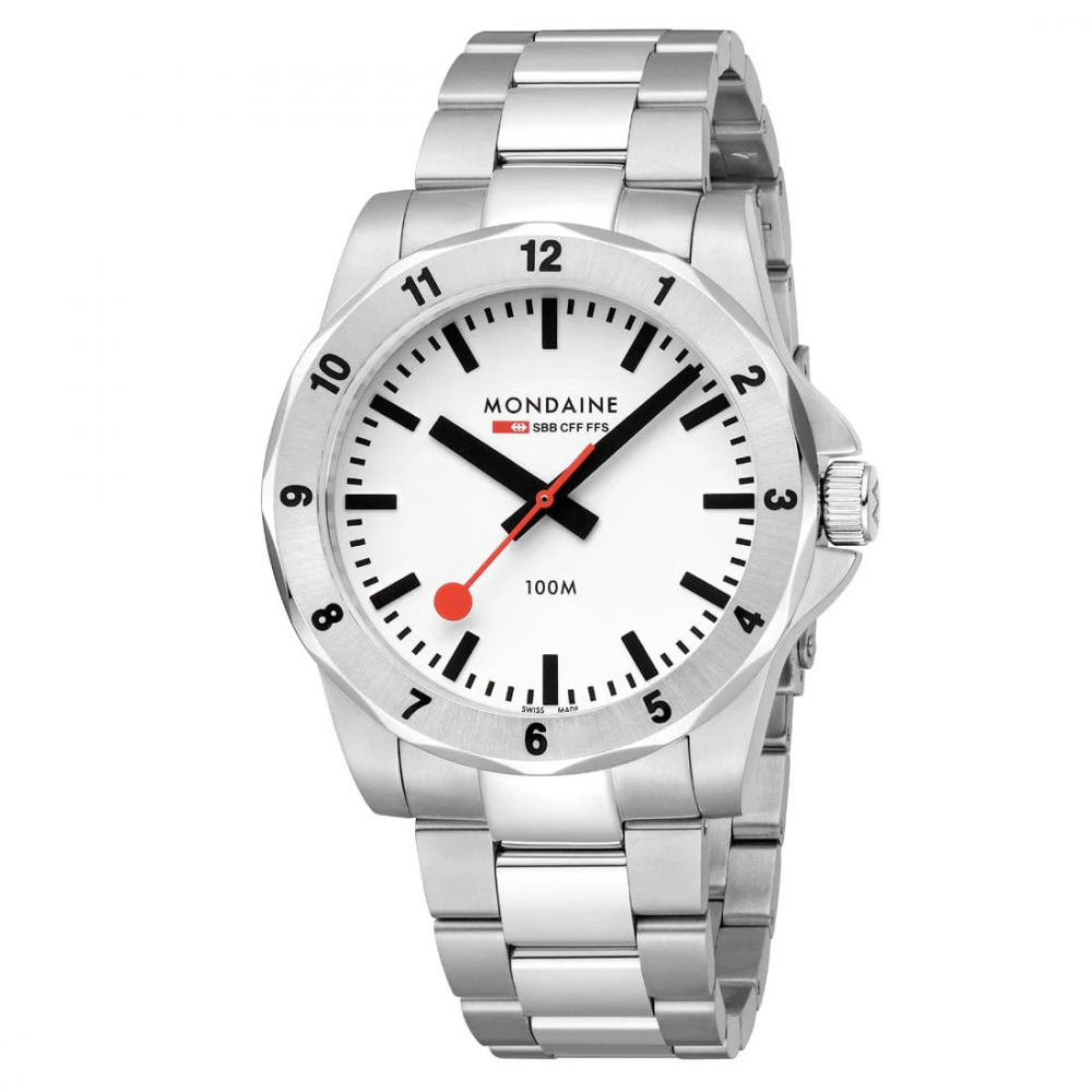MONDAINE Numeri MSN.4211B.SK, 42mm, Saphirglas, BackLight