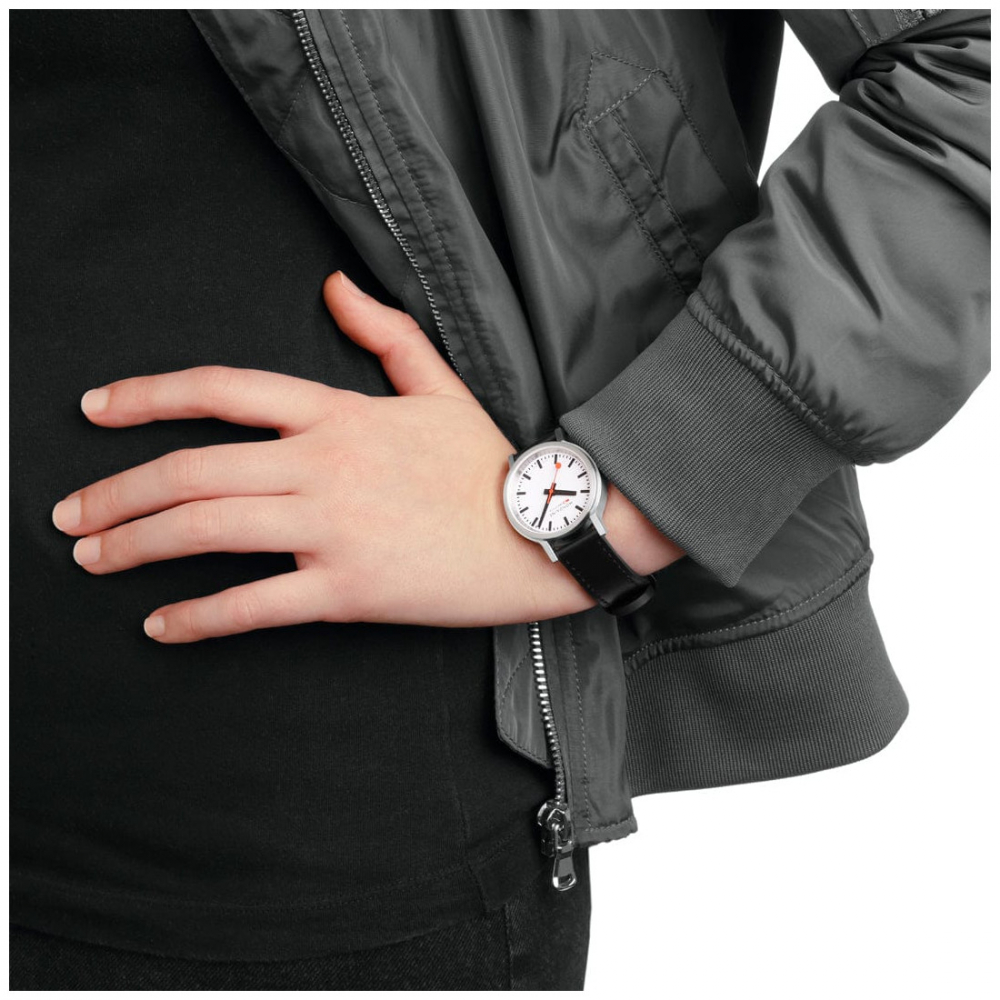 MONDAINE MST.3401B.LBV.SET Damenuhr stop2go Saphirglas, 34mm mit Ersatzband