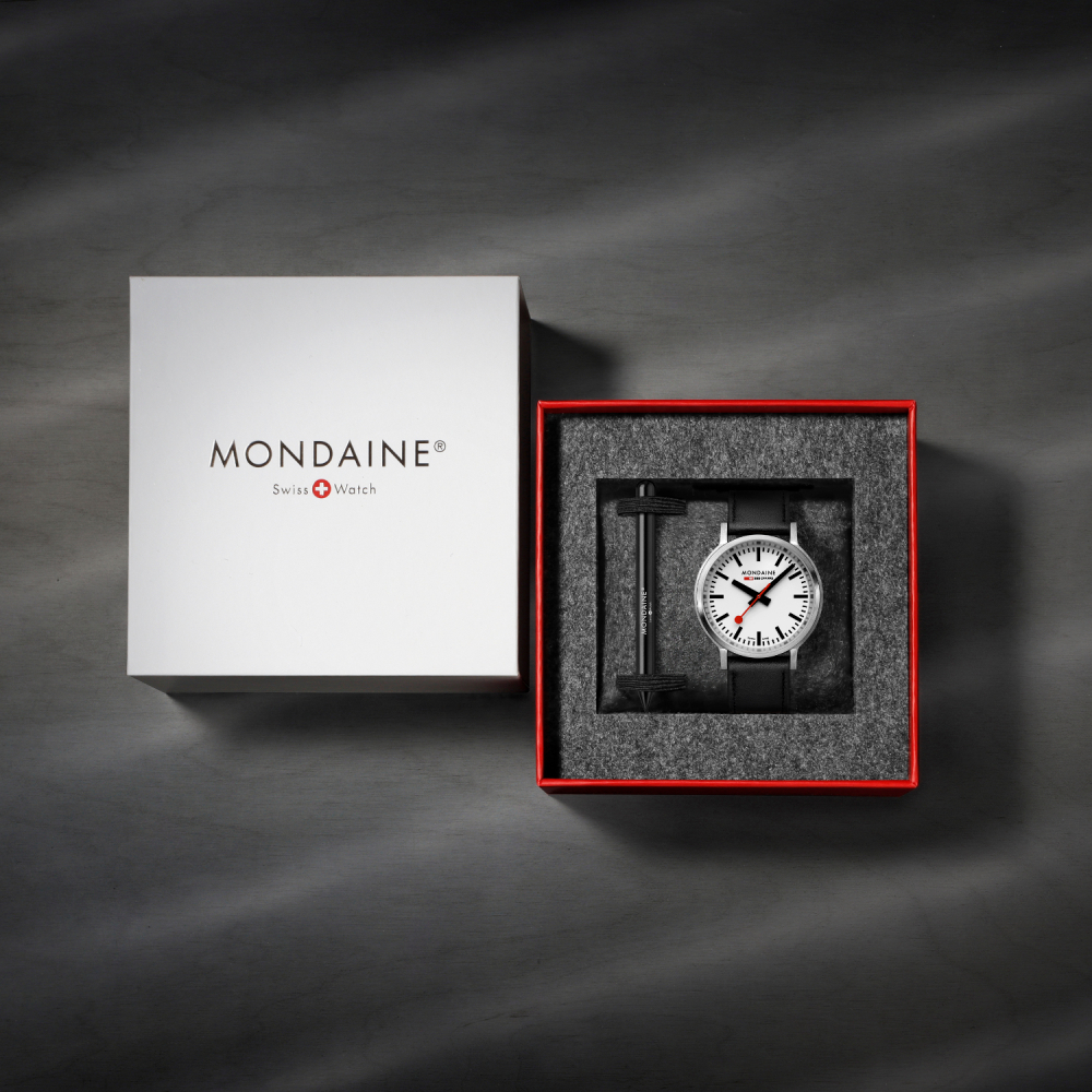 MONDAINE Armbanduhr Edition stop2go BackLight MST.4101B.LBV.1 Saphirglas