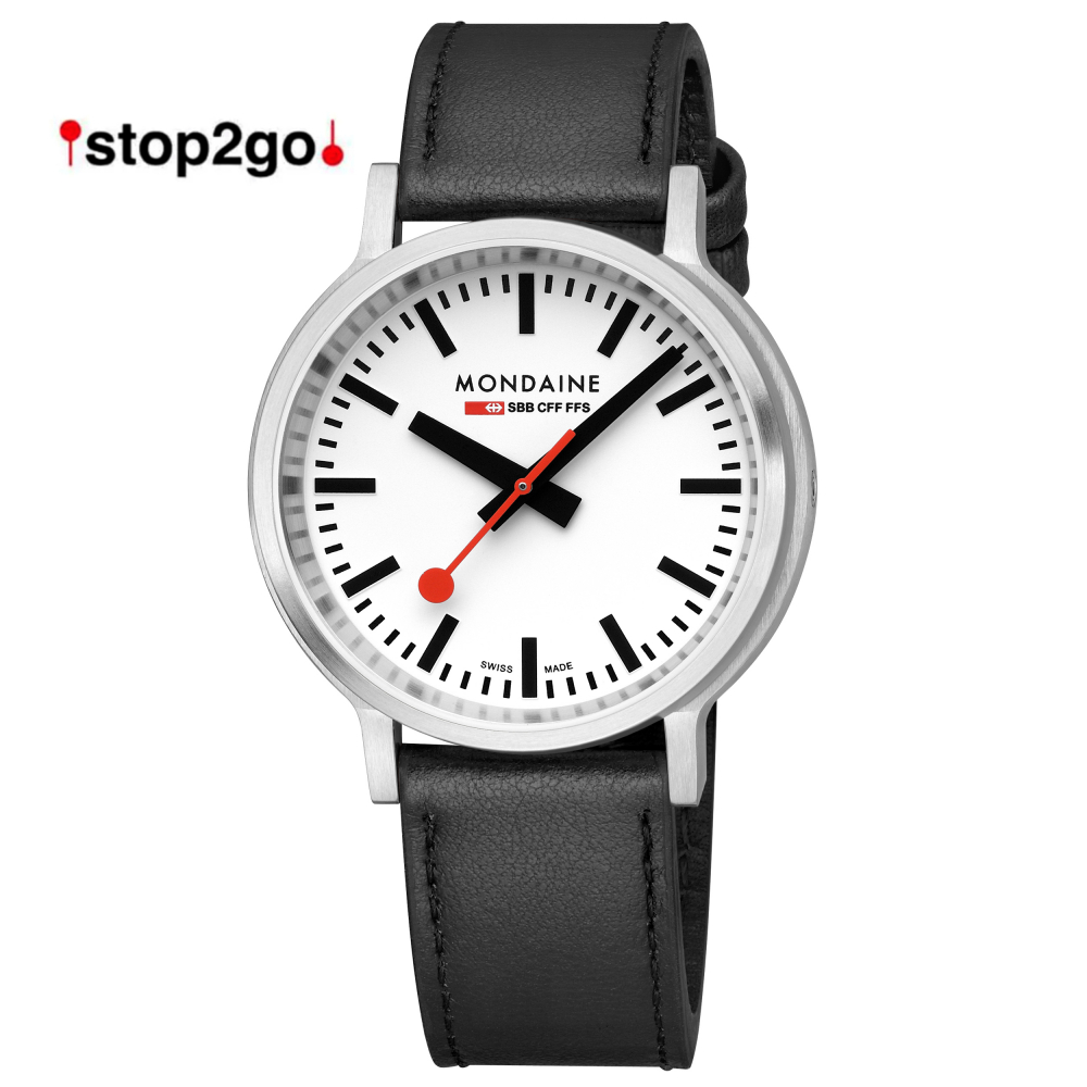 MONDAINE MST.4101B.SJ Herren Armbanduhr stop2go BackLight Saphirglas, 41mm
