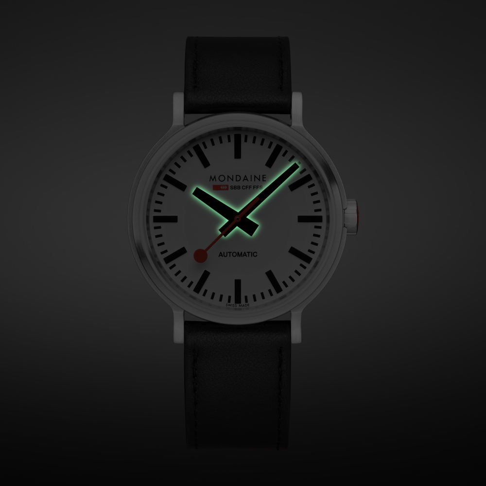 Mondaine Armbanduhr MST.4161B.LB The Original Automatik BackLight, Saphirglas, swiss made