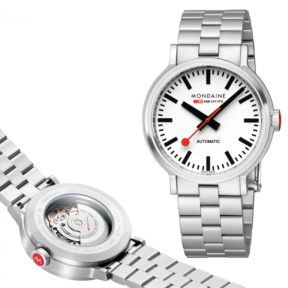 Mondaine Armbanduhr MST.4161B.SJ The Original Automatik BackLight, Saphirglas, swiss made