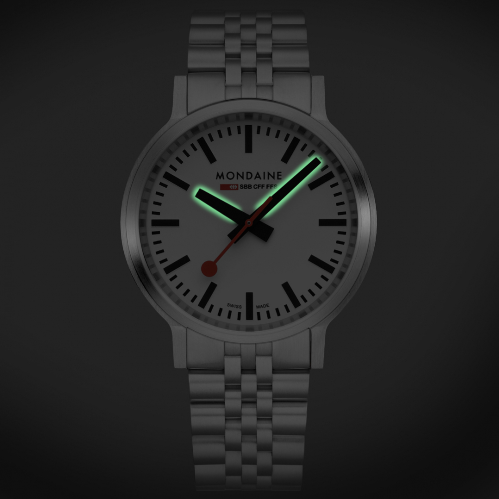 MONDAINE MST.4101B.SJ Herren Armbanduhr stop2go BackLight Saphirglas, 41mm