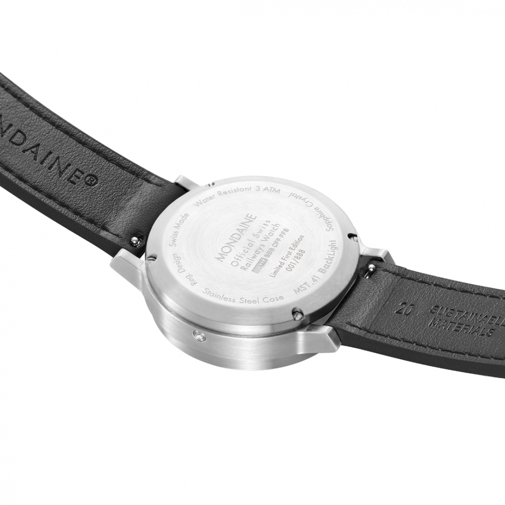 MONDAINE MST.4101B.LB Armbanduhr stop2go BackLight Saphirglas, 41mm