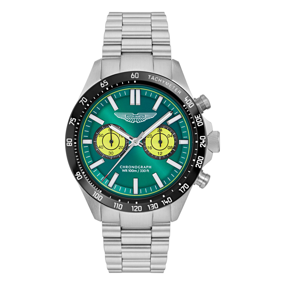 Aston Martin Uhr MTIS1F502 Chrono Grün Armbanduhr 44mm Edelstahl