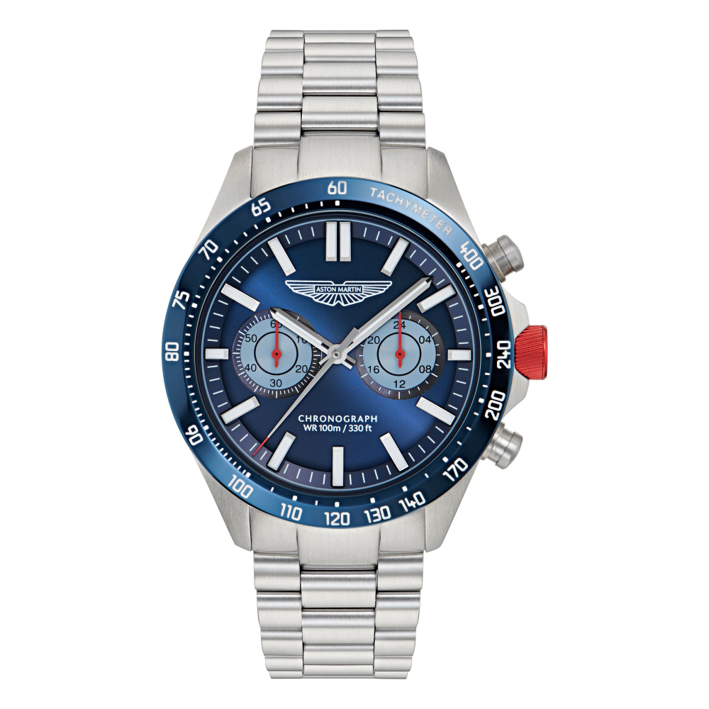 Aston Martin Uhr MTIS1F503 Chrono Blau Armbanduhr 44mm Edelstahl