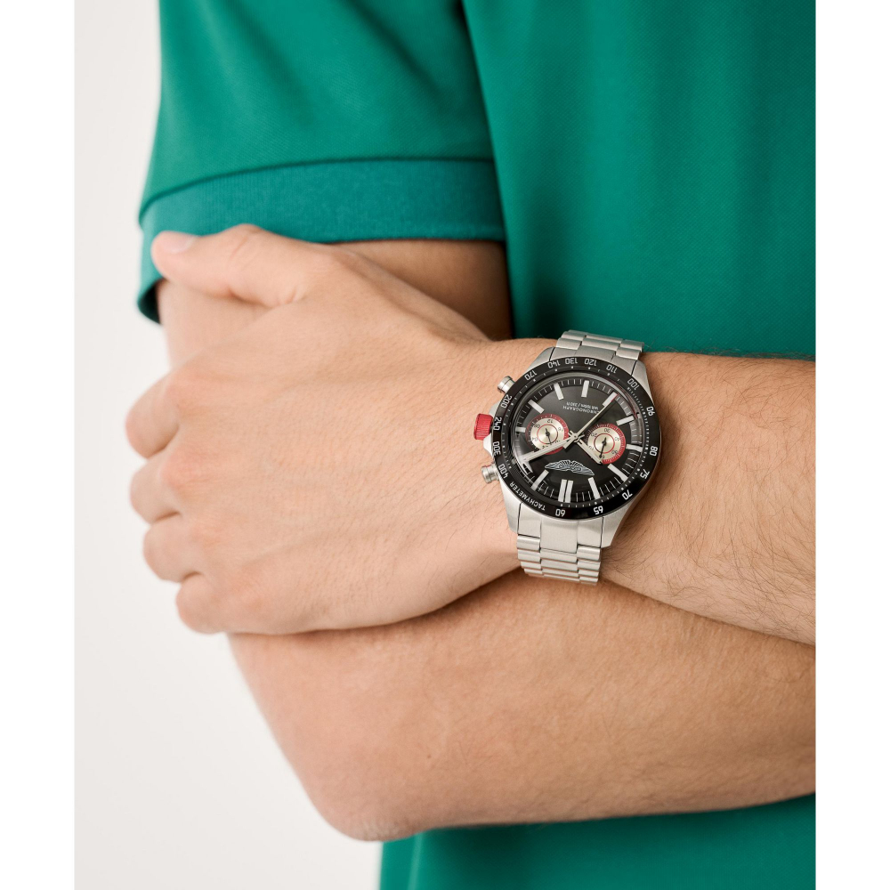 Aston Martin Uhr MTIS1F503 Chrono Blau Armbanduhr 44mm Edelstahl