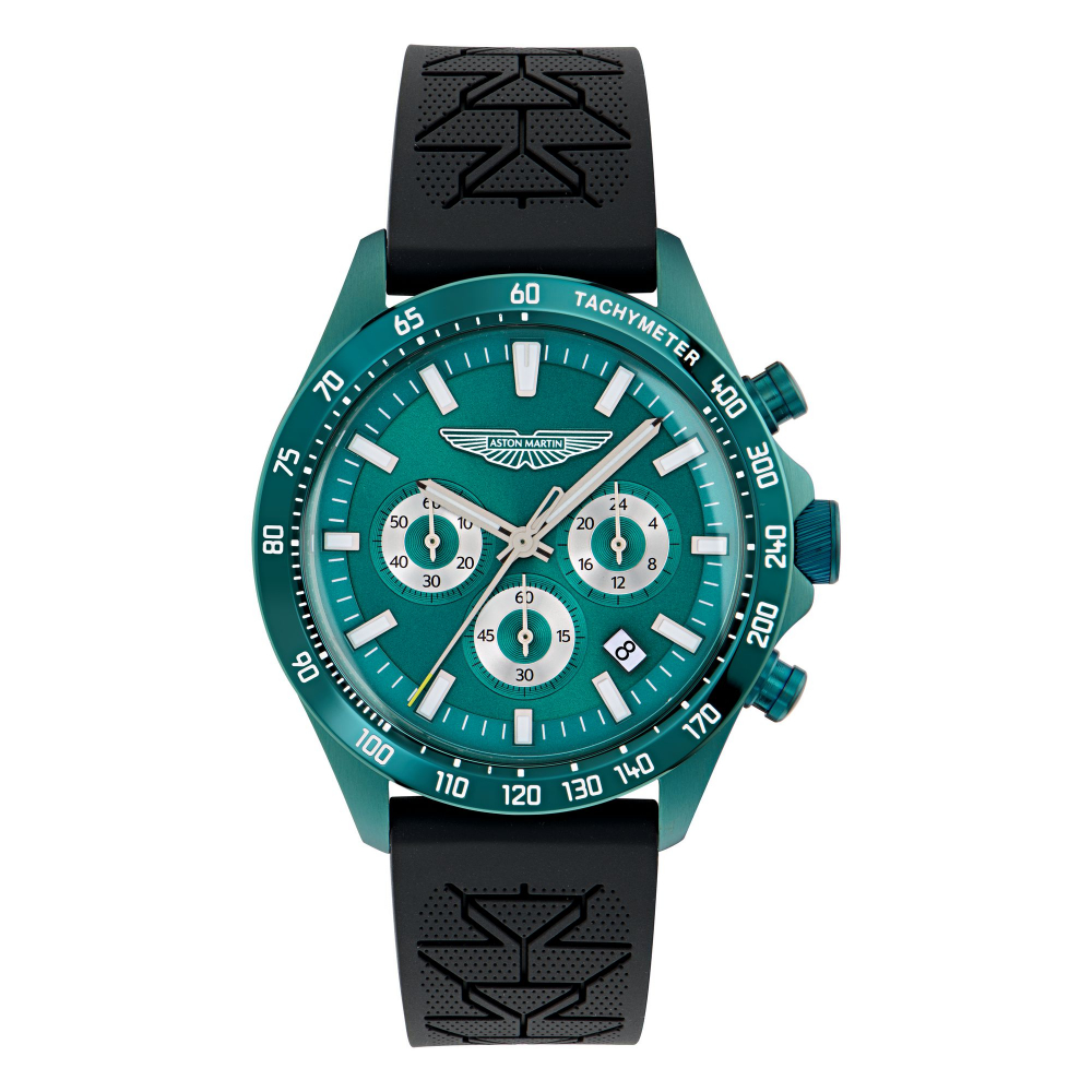 Aston Martin Herren Uhr MTIS2S605 Chrono Grün-Schwarz 44mm