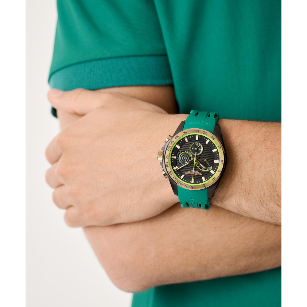 Aston Martin Uhr MTRH1F501 Chrono AML THRILL Grün Armbanduhr 44mm