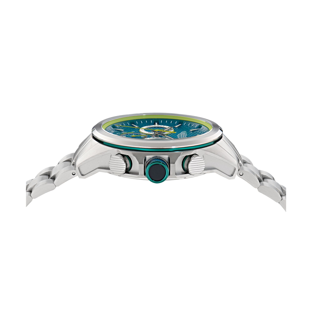Aston Martin Uhr MTRH2S602 Chrono Grün Armbanduhr 46mm Edelstahl