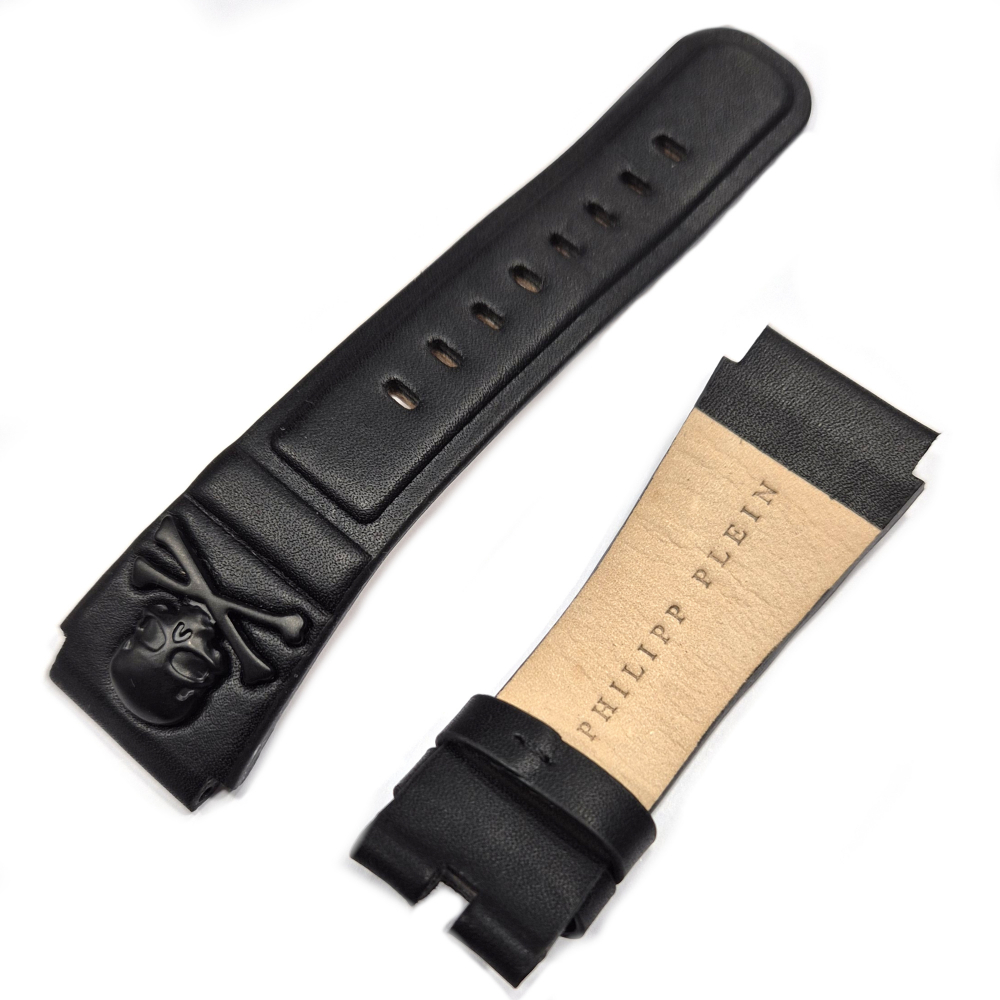 Philipp Plein Ersatzband Leder schwarz The Skull PWAAA - Serie
