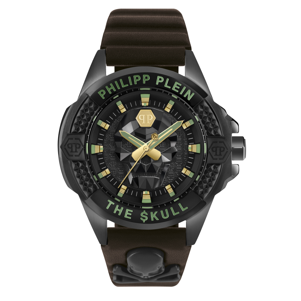 Philipp Plein Herren Armbanduhr PWAAA0421 The Skull Lederband
