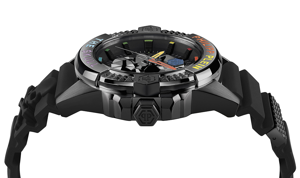 Philipp Plein Unisex-Uhr PWAAA0621 The Skull bunt Silikon-Edelstahl