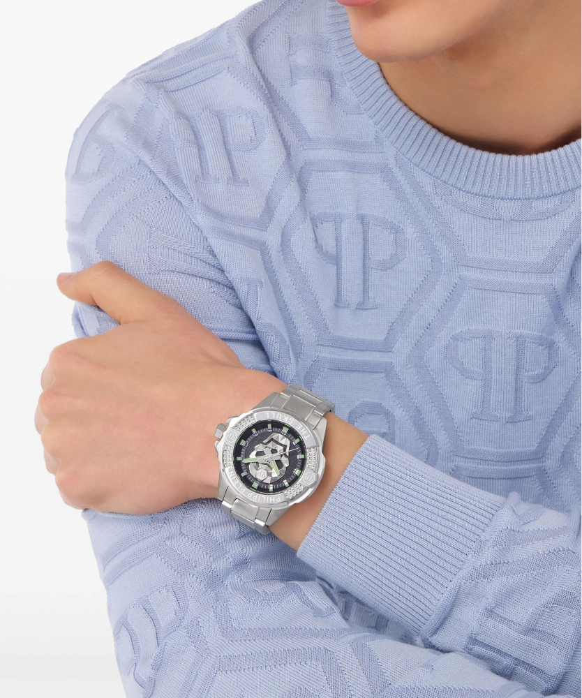 Philipp Plein Herren Armbanduhr PWAAA2725 The Skull Edelstahl