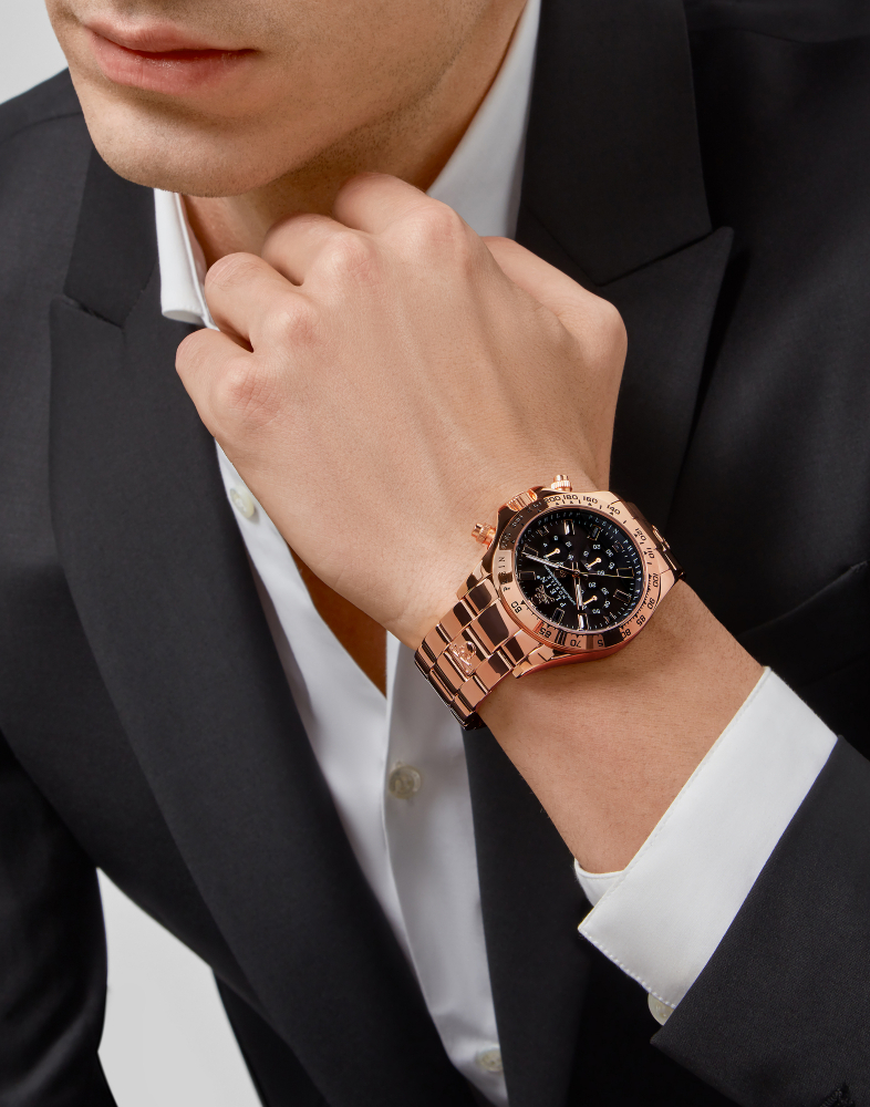Philipp Plein Herren Armbanduhr Nobile PWCAA0921 Chrono Roségoldfarben