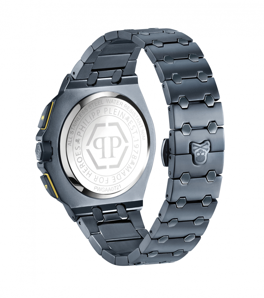 Philipp Plein Herren Armbanduhr Chrono PWGAA0721 Plein Extreme Blau