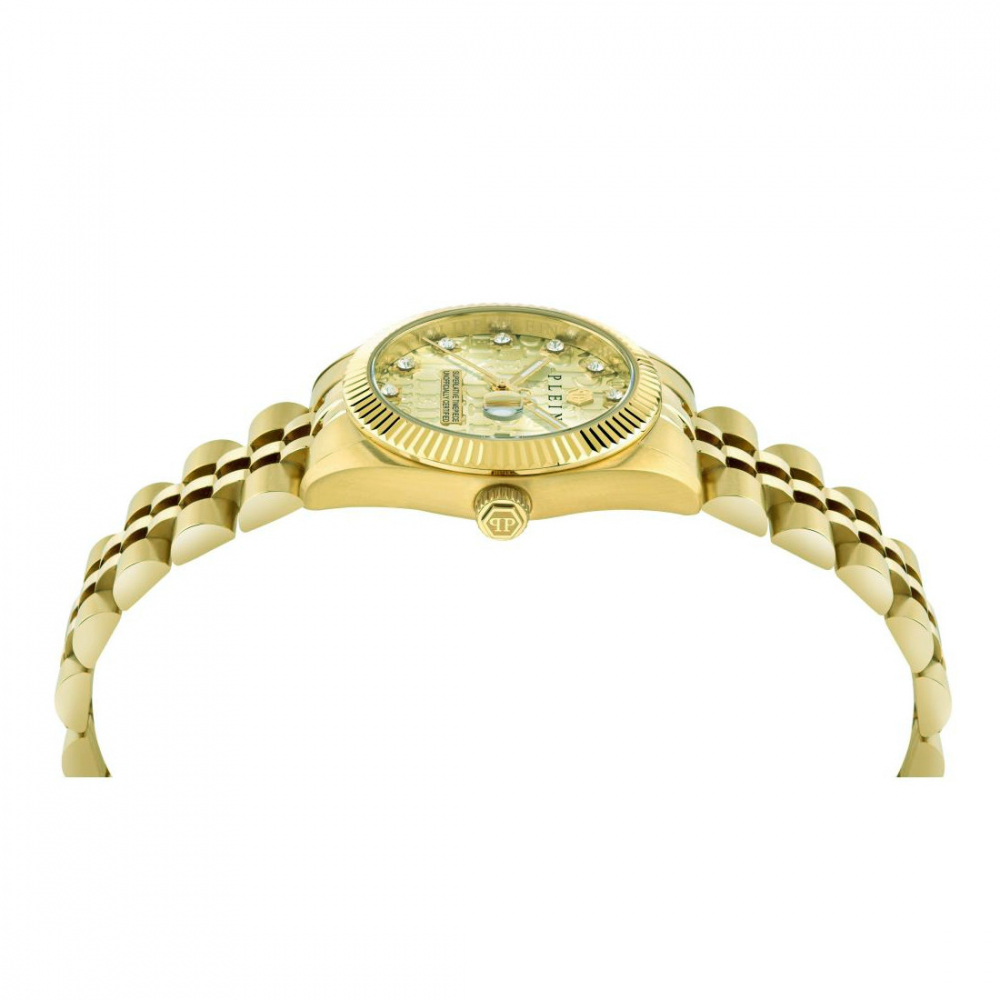 Philipp Plein Damen Armbanduhr PWNFA0525 Date Superlative goldfarben 29mm