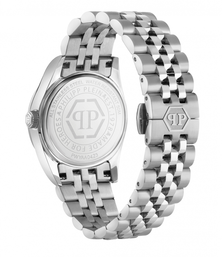 Philipp Plein Damen Armbanduhr PWYAA0423 Date Superlative Edelstahl, Turquoise