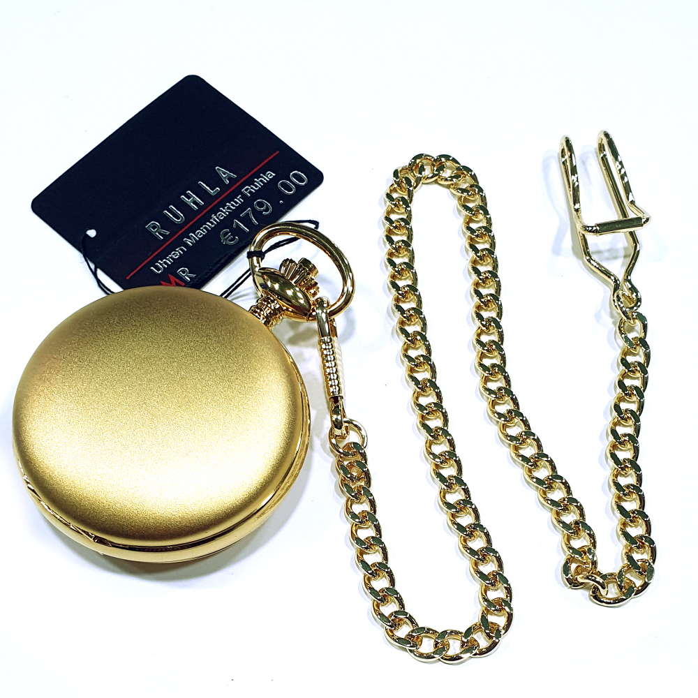 UMR RUHLA 6653 Taschenuhr Handaufzug Skelettiert mit Kette