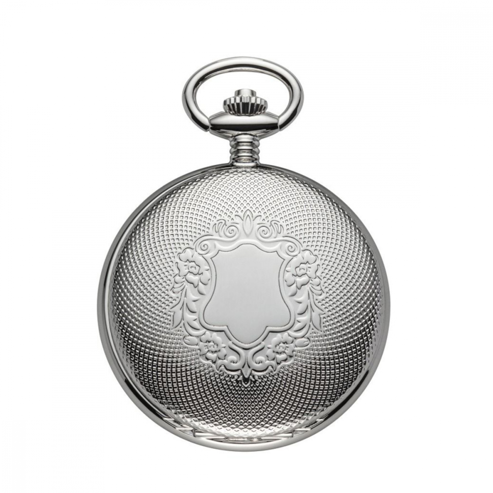 UMR RUHLA TU 8835 Taschenuhr mit Sprungdeckel, Ronda-Werk, Datum, mit Kette