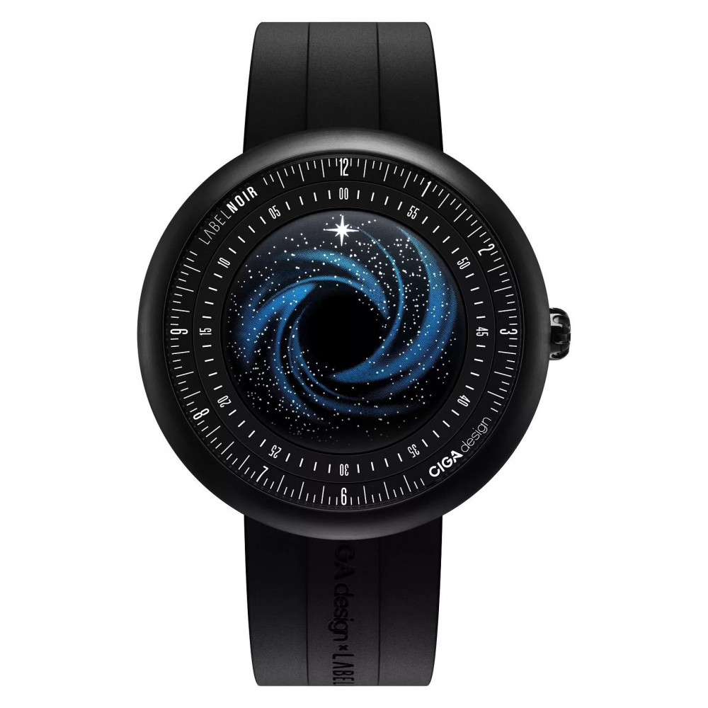 CIGA design U0355-BB01-W6B x Label Noir Automatic Watch Blue Planet II