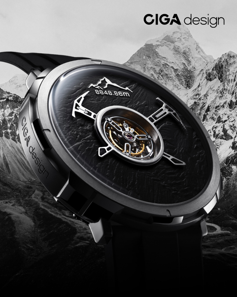 CIGA Design Uhr U053-TT02-6B Tourbillon Mount Everest Summit Titan