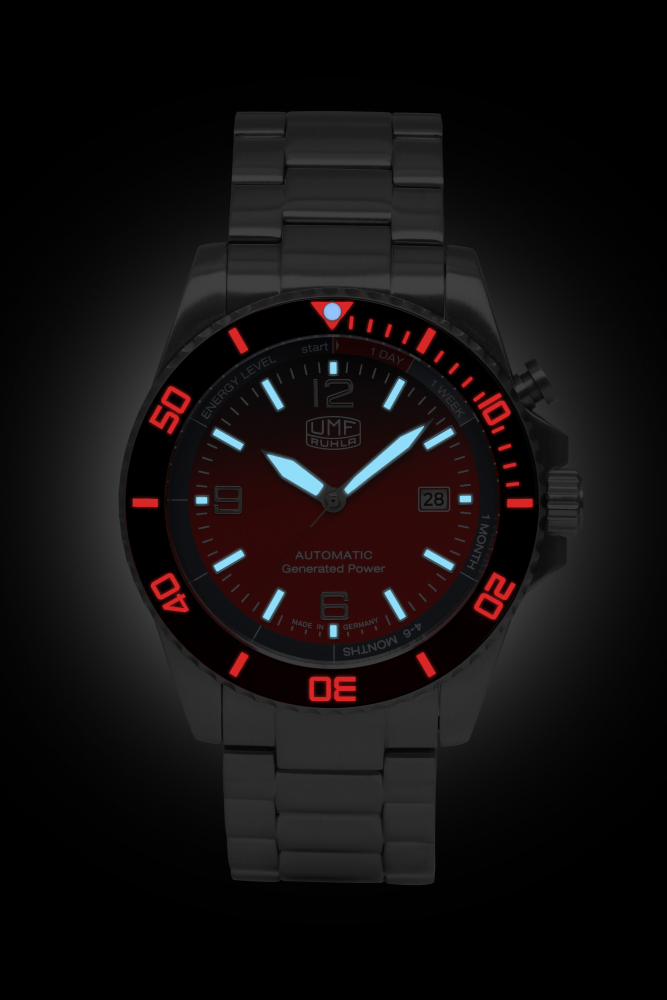 UMF Ruhla 1072M-5 Automatik-Kinetic, Armbanduhr Saphirglas, 42mm
