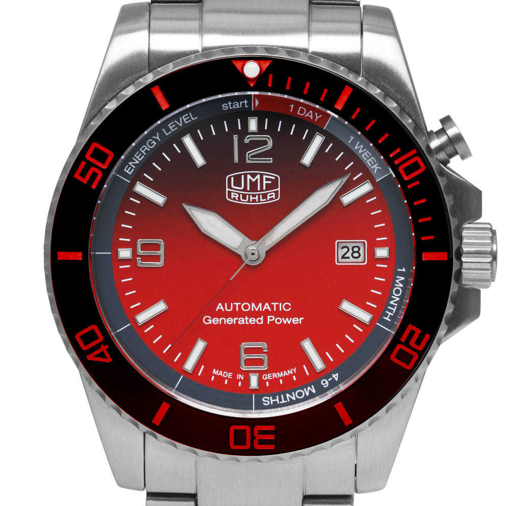 UMF Ruhla 1072M-5 Automatik-Kinetic, Armbanduhr Saphirglas, 42mm