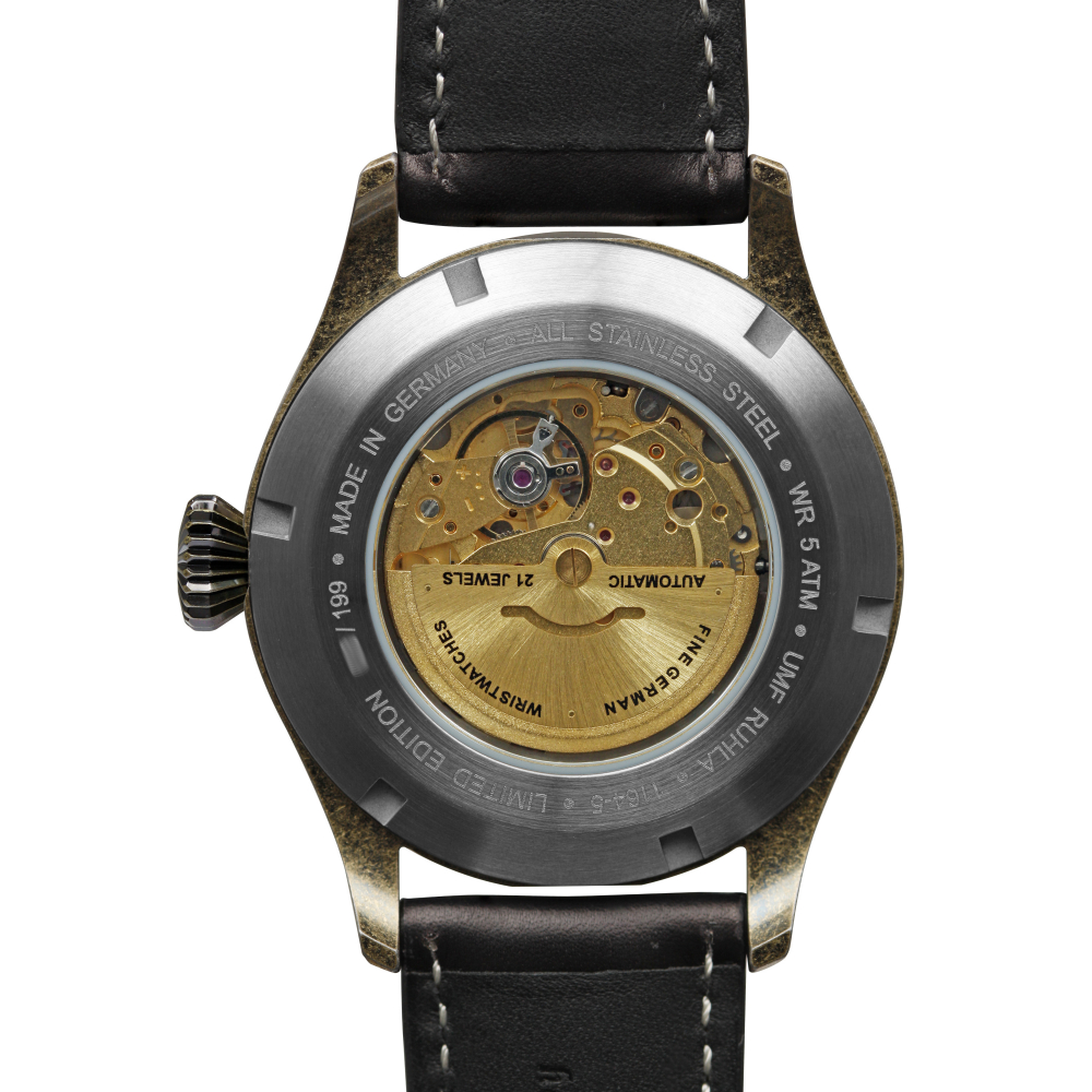 UMF Ruhla 1164-5 Automatik, Armbanduhr, Vintagelook, 42mm