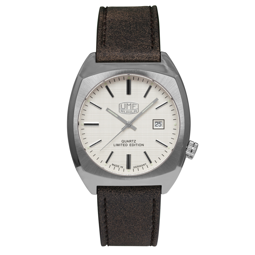 UMF Ruhla Armbanduhr 1468-1, Quarz-UMF-Kaliber 13, Saphirglas, 42mm