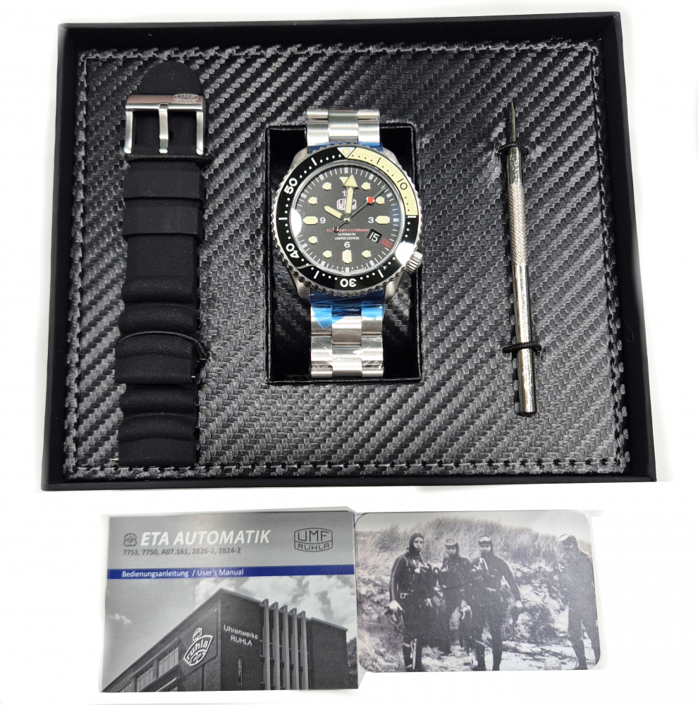 UMF Ruhla 1958M-2 Armbanduhr Kampfschwimmer 200ATM, ETA Automatik, 44mm