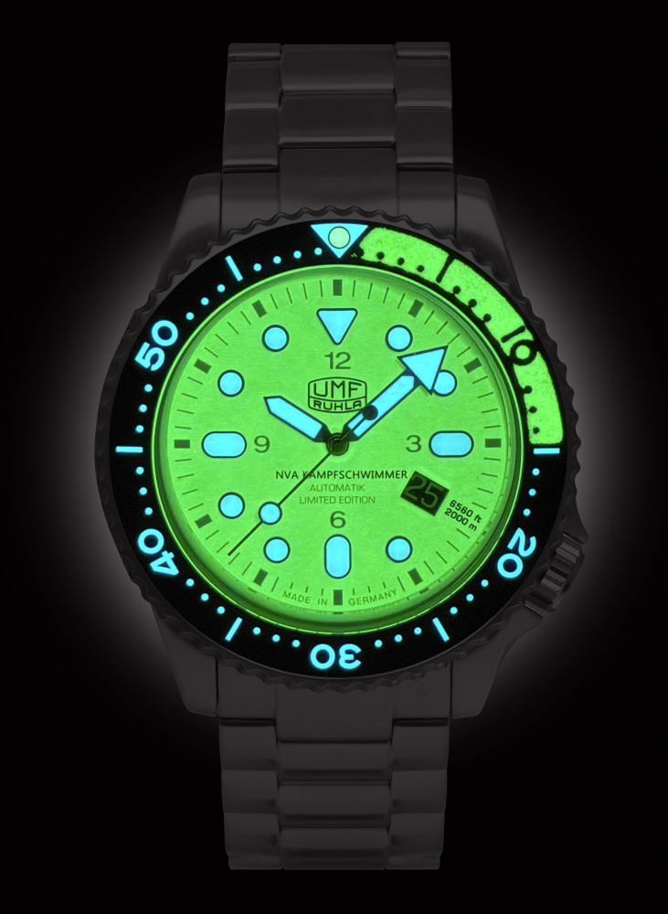 UMF Ruhla 1958M-4 Armbanduhr Kampfschwimmer 200ATM, ETA Automatik, 44mm