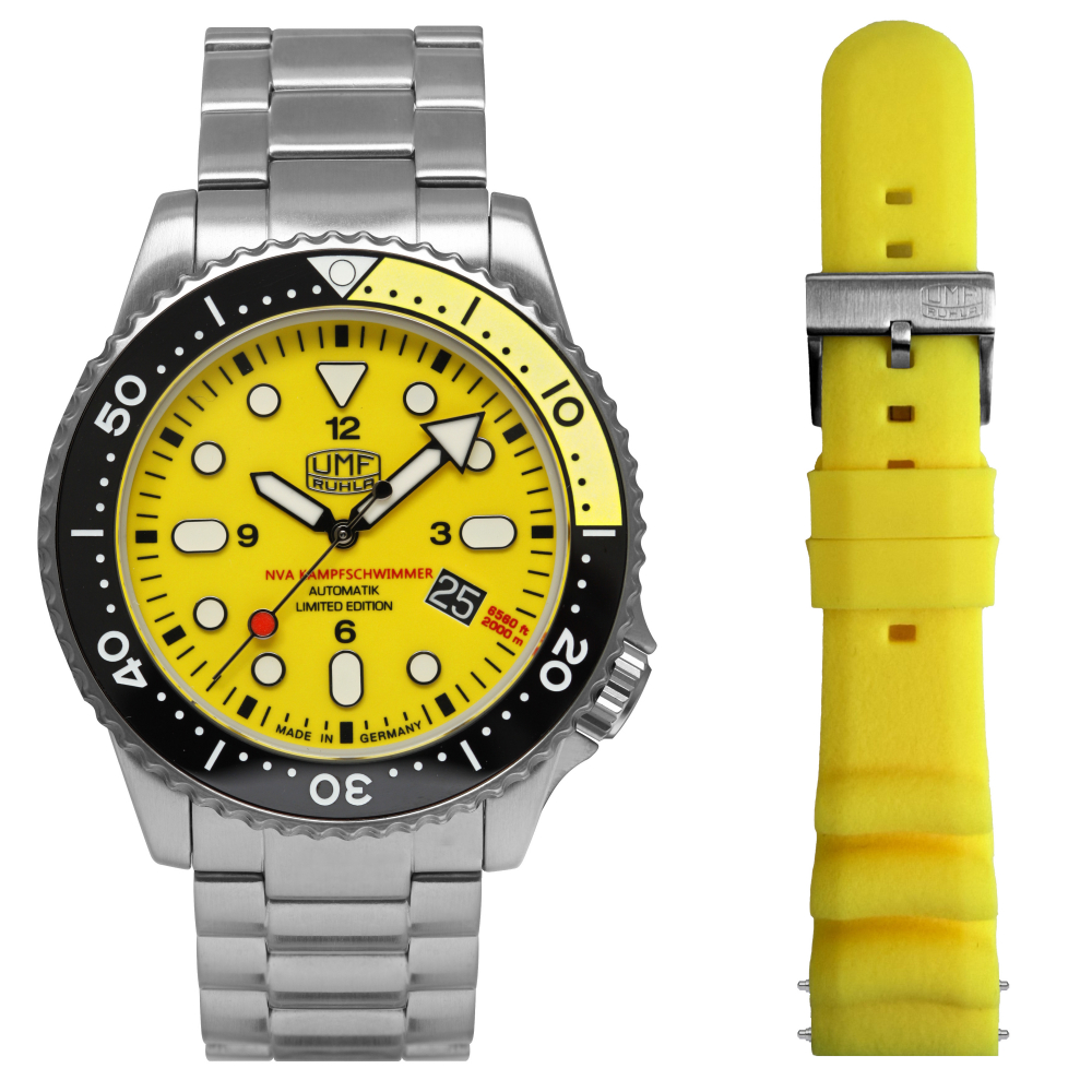 UMF Ruhla 1958M-5 Armbanduhr Kampfschwimmer 200ATM, ETA Automatik, 44mm
